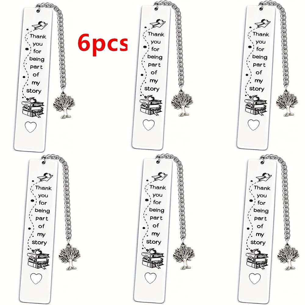 TEMU 6 stuks Levensboom Hangers, Hol Hart Design Roestvrijstalen Bladwijzers, Geschikt voor Doopfeesten, Verjaardagsfeesten, Kerstbijeenkomsten, en
