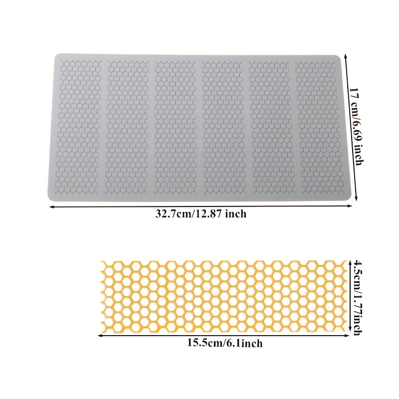 Large 6pcs Long Honeycomb-shaped Food Presentation Party Plating Decoration Tool For Kitchen Baking Decor
