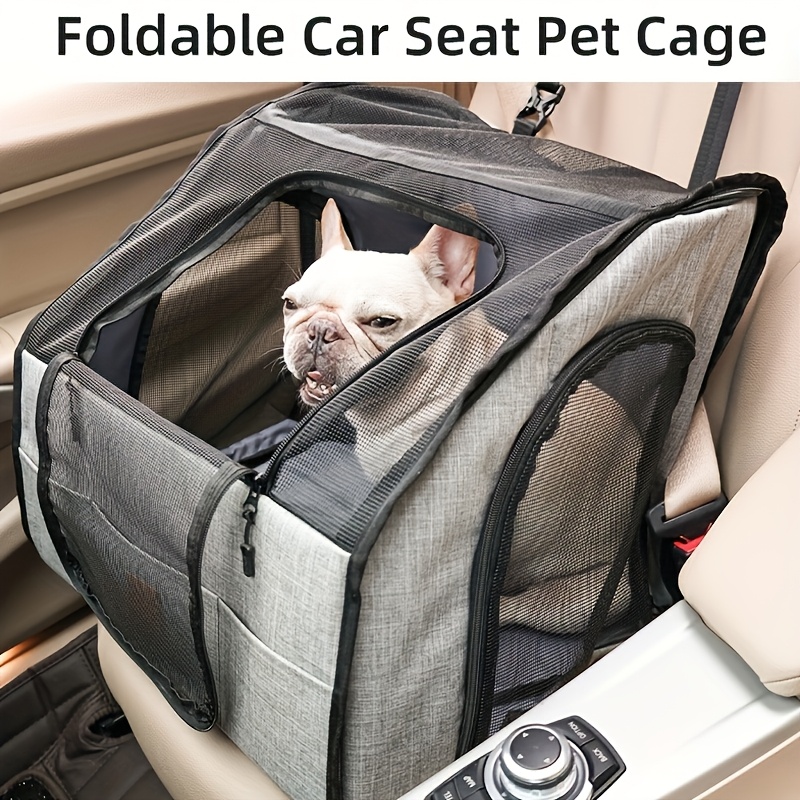 Bolso Transporte Mascota Para Coche, Malla Transpirable Impermeable - Para Gatos Perros Pequeños Conejos