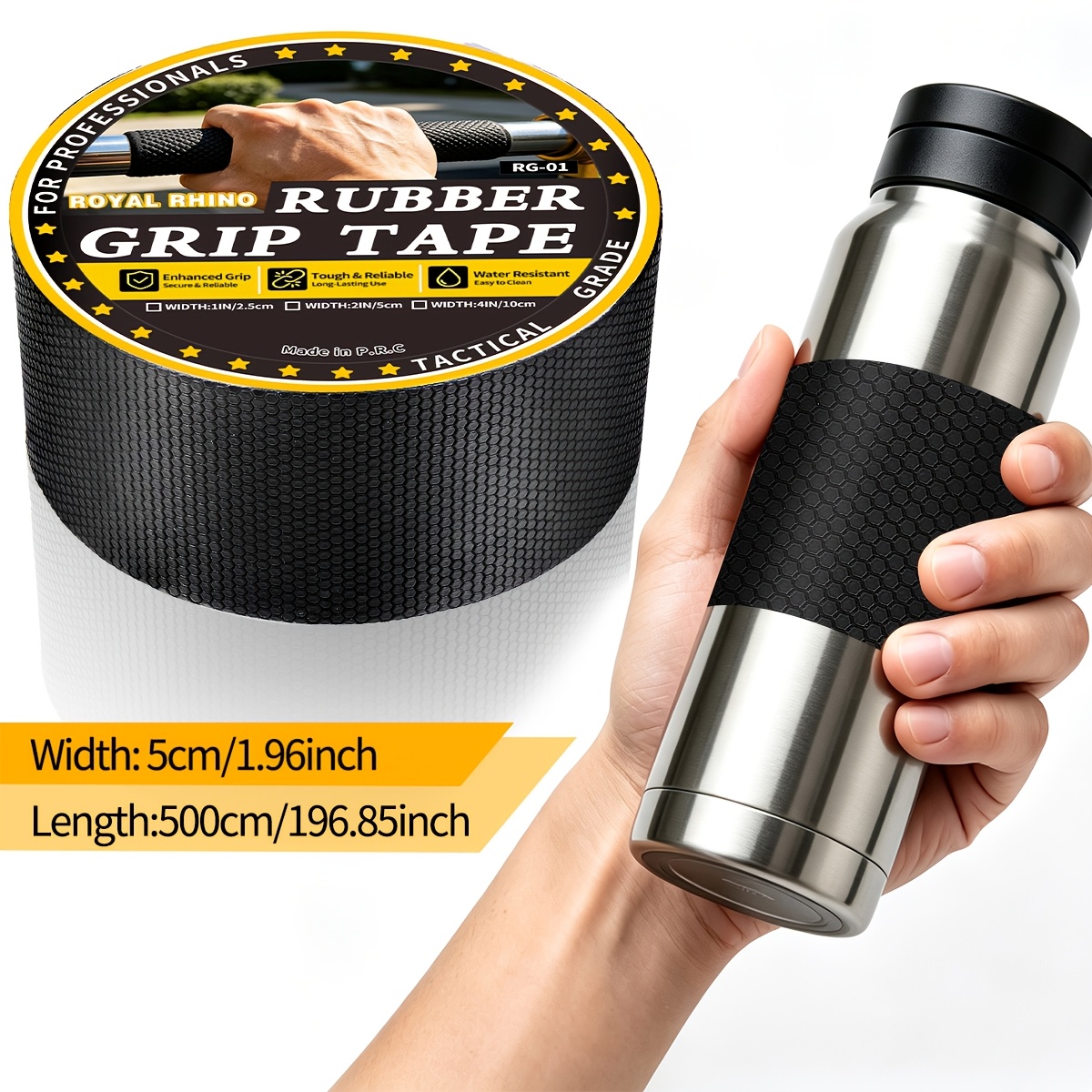 TEMU Nastro in gomma ROYALRHINO per fai da te, nastro antiscivolo ultrasottile con texture diamantata, pellicola antiscivolo per artigianato a ,