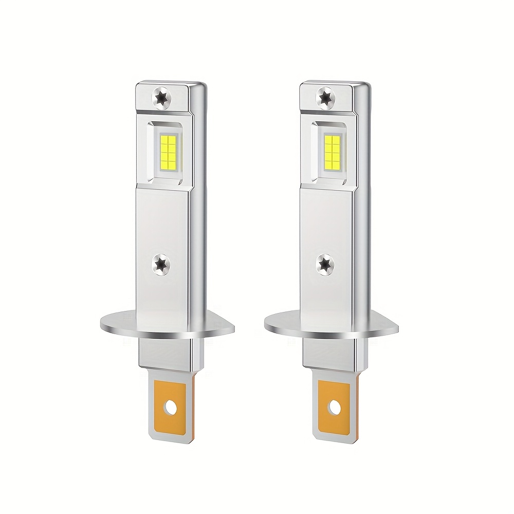 Комплект от 2 броя H4 H7 H11 9005/HB3 9006/HB4 H1 LED автомобилни крушки за дълги светлини, къси светлини или фарове за мъгла, с мощност 250W и яркост 60000LM, оборудвани със супер ярки 3570 CSP чипове, излъчващи 6000K бяла светлина, лесни за инсталиране, без батерия