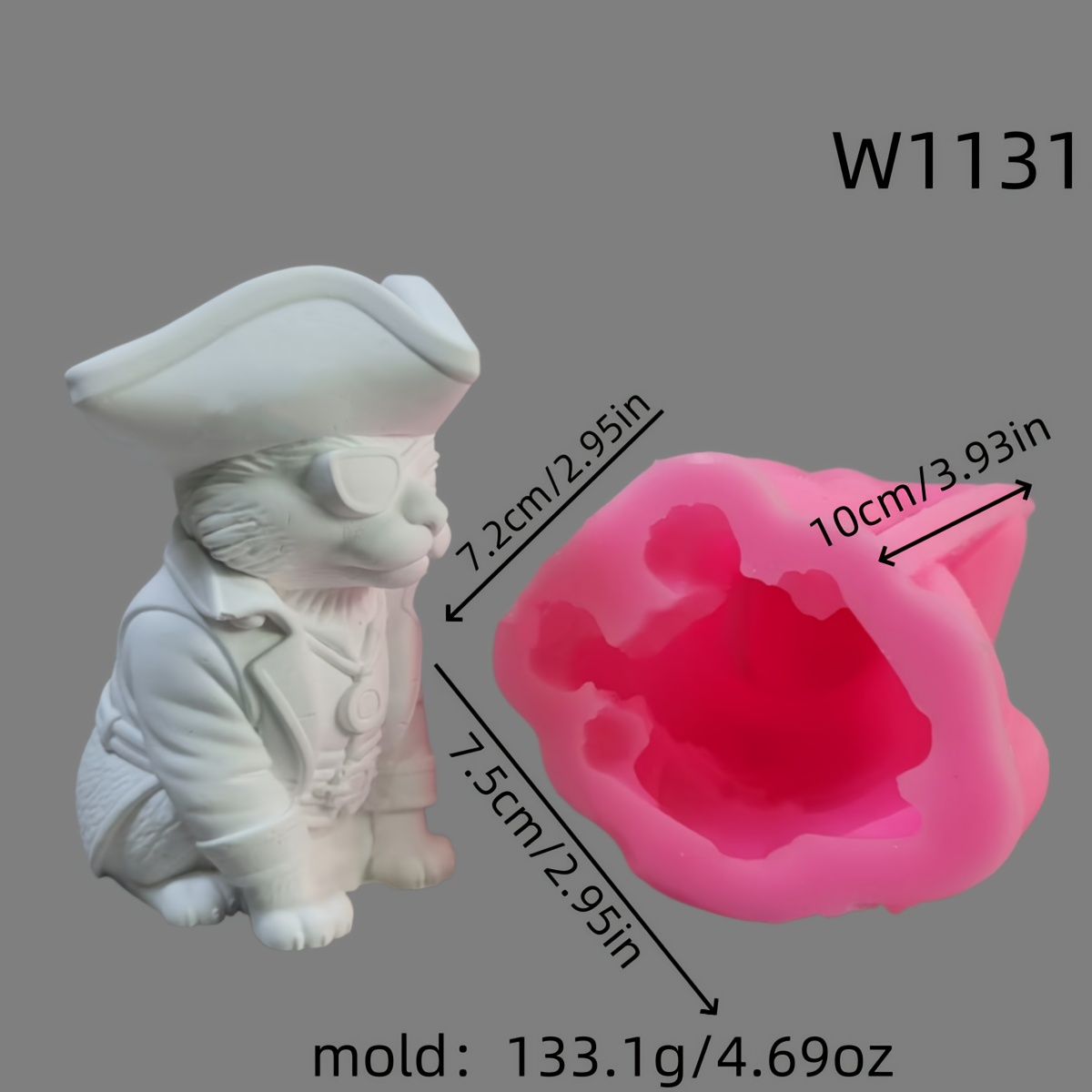 Image of Resin Silicone Mold 3d Decorative Silicone Mold Candle Silicone Mold Gypsum Decorative Silicone Mold Home Decoration Epoxy Resin Mold 133.1 W1131