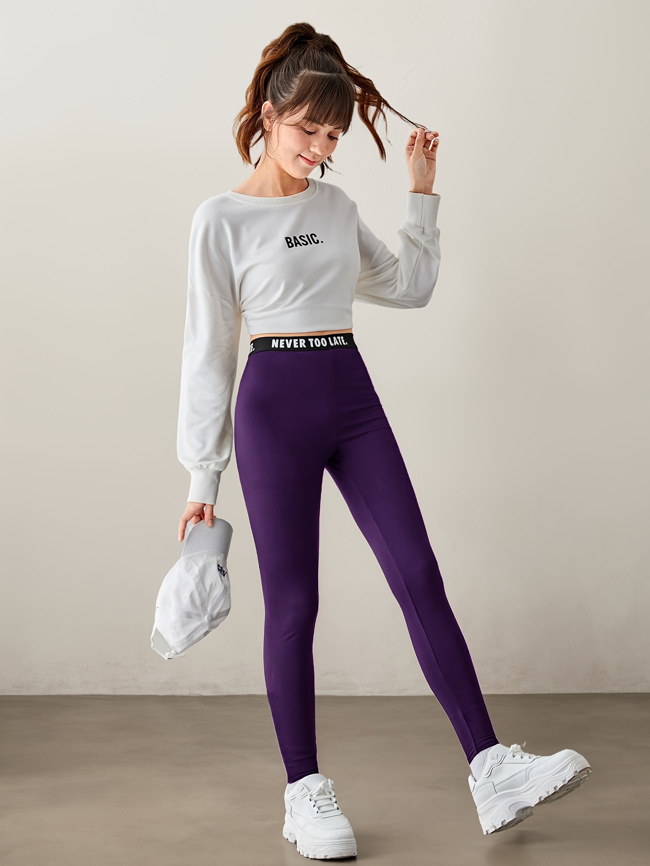 Clothing Material Girl Yoga Pants Girls' High Waisted Yoga