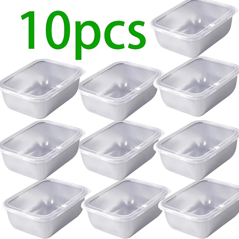 

10pcs Stainless Steel Lunch Box Set, Multipurpose Square Food Prep Containers, Food-grade Kitchen Storage, Dishwasher Safe, Freezer Safe, With Lids, For Salad, Snacks, Meat, Fruit, Vegetables