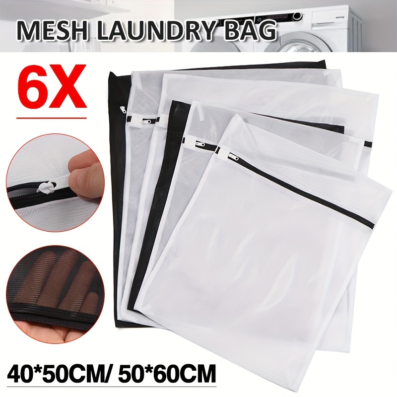 6pcs Laundry Bag Mesh Washing Bag Garment Bag Delicates Wash Bag