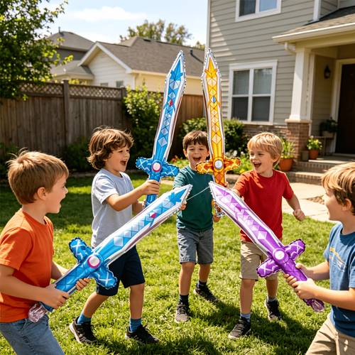 12pcs 70cm random sword balloons themed birthday party decoration inflatable swords inflatable pirate swords favors suitable for themed parties birthdays swimming halloween decorations and stage props