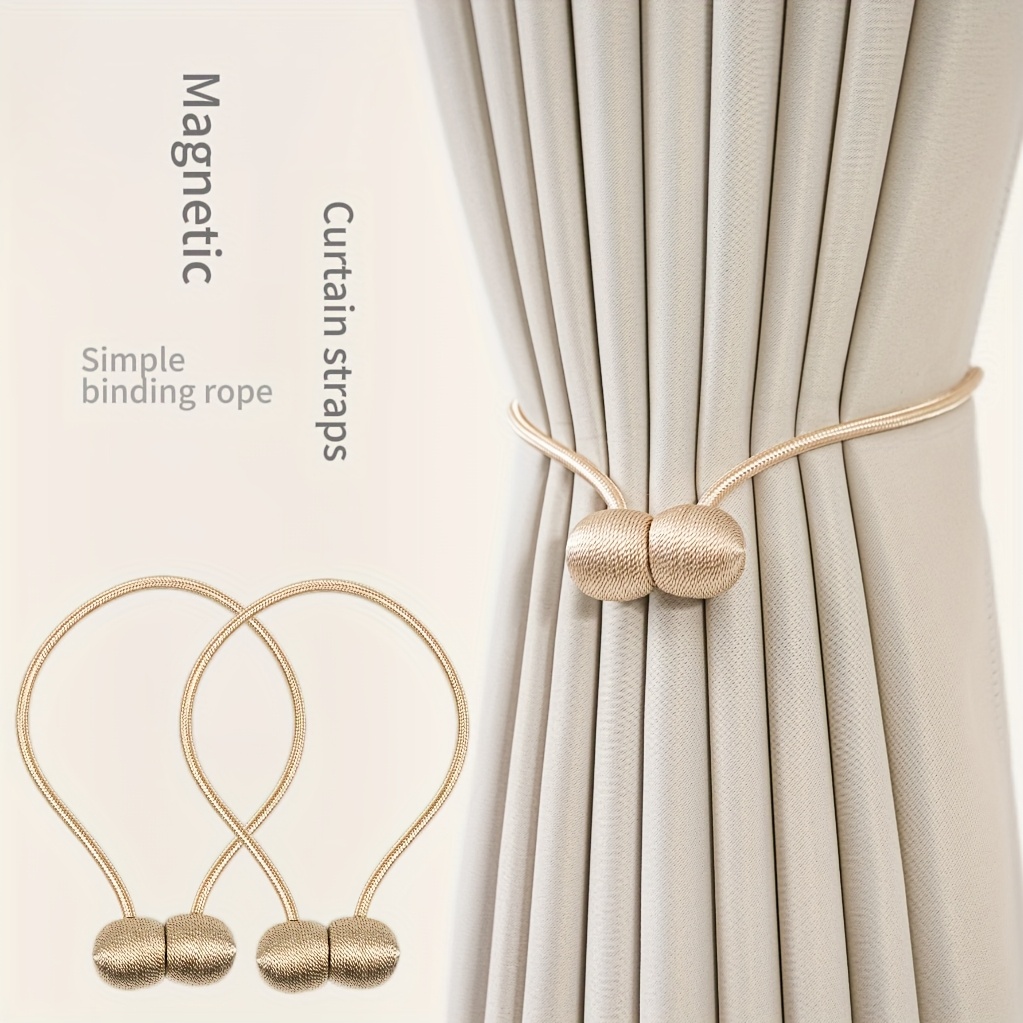 2 strip pack curtain round head magnetic tiebacks