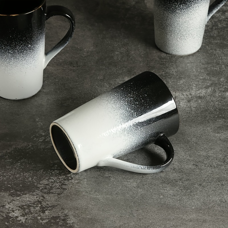 2 high temperature black white gradient coffee mugs ceramic - Temu