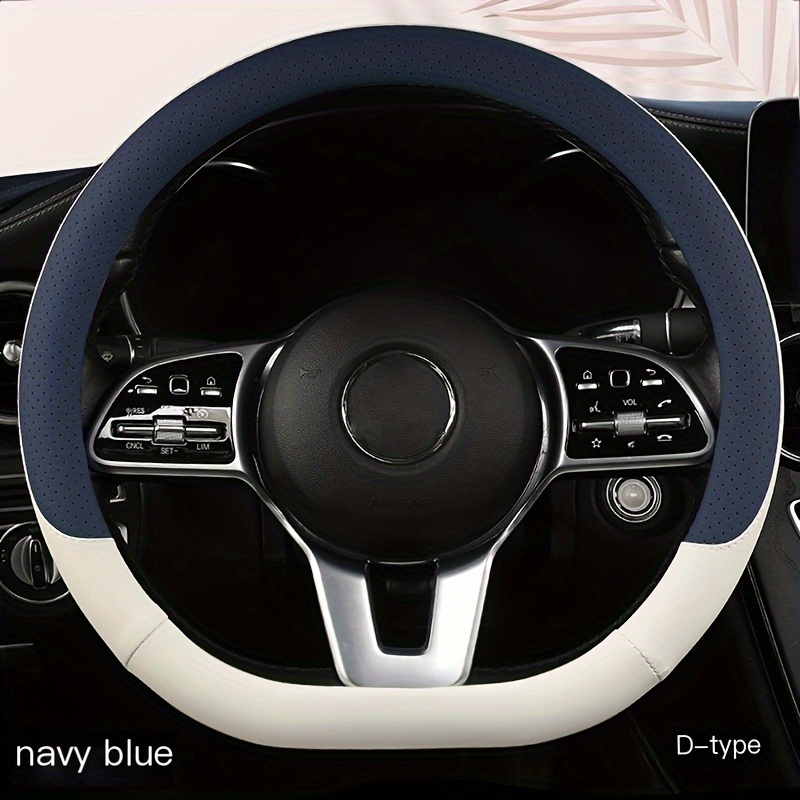 Auto Lenkradbezug Rosa - Universal 37-38cm Carbon Mikrofaser Rutschfester Lenkradschutz