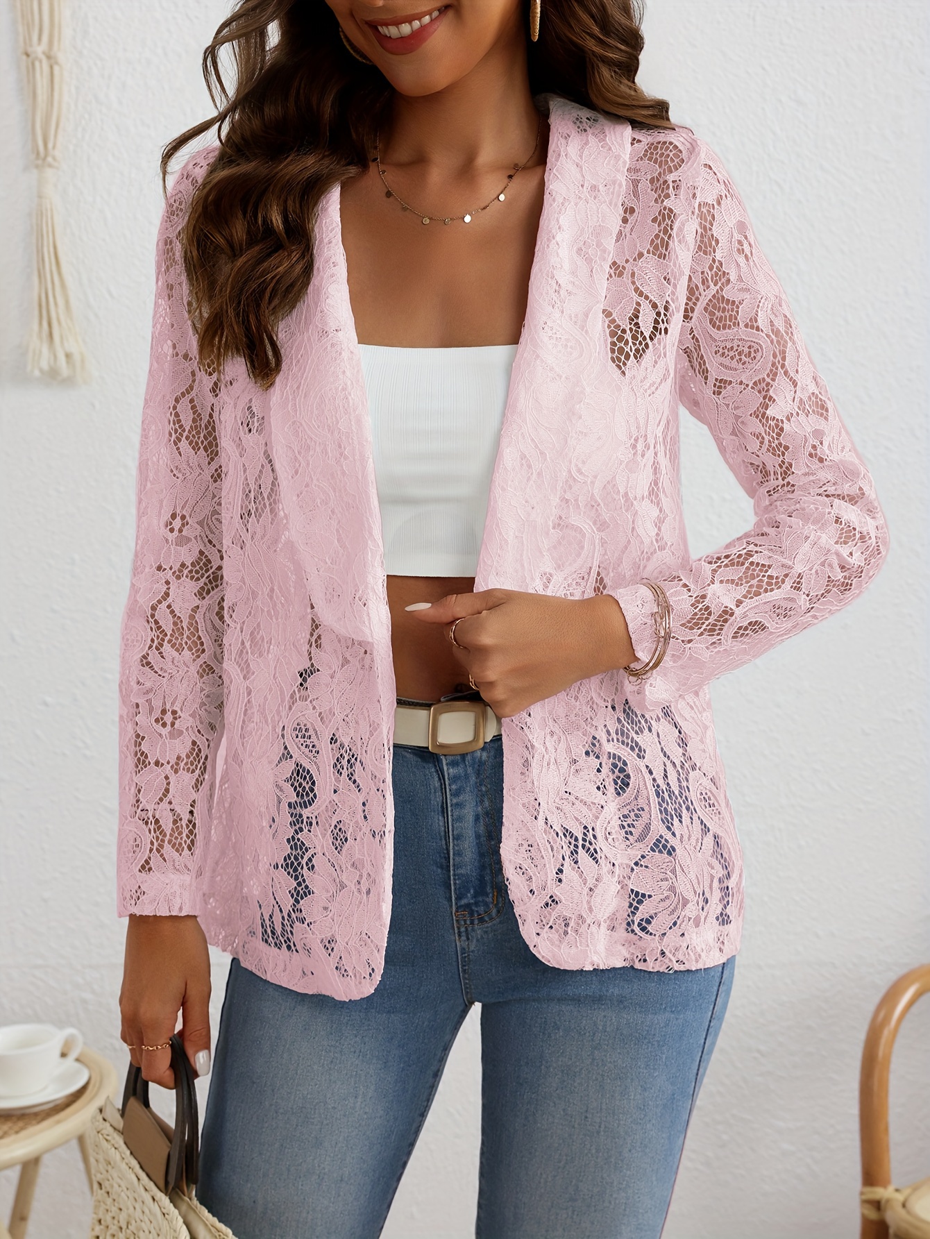 loose lace blazer