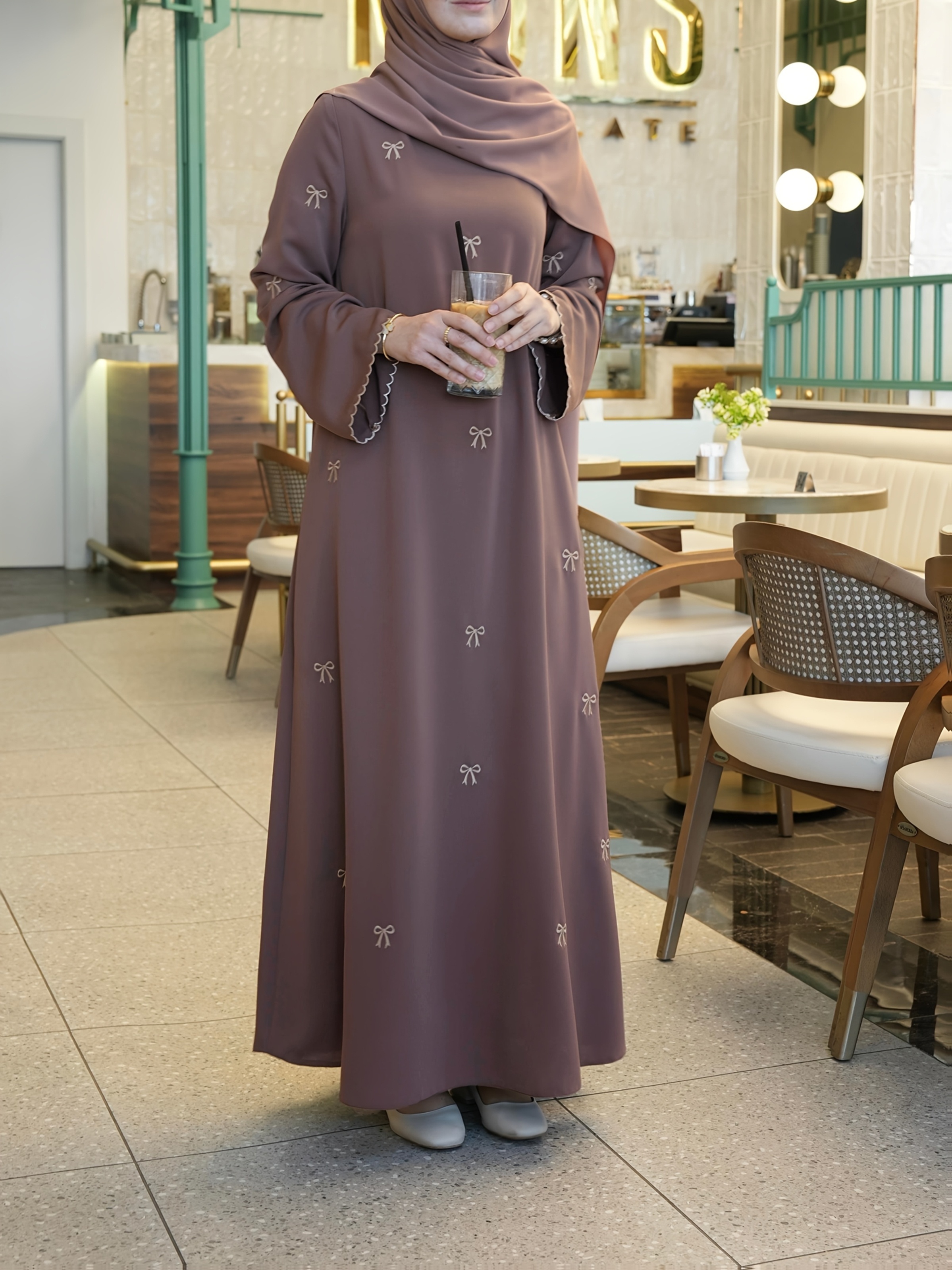 knee length dresses for ladies Meraj Turquoise Blue and Gold Embroidered Formal Modest Long Maxi Dress |  Modest Muslim Dresses main image 1