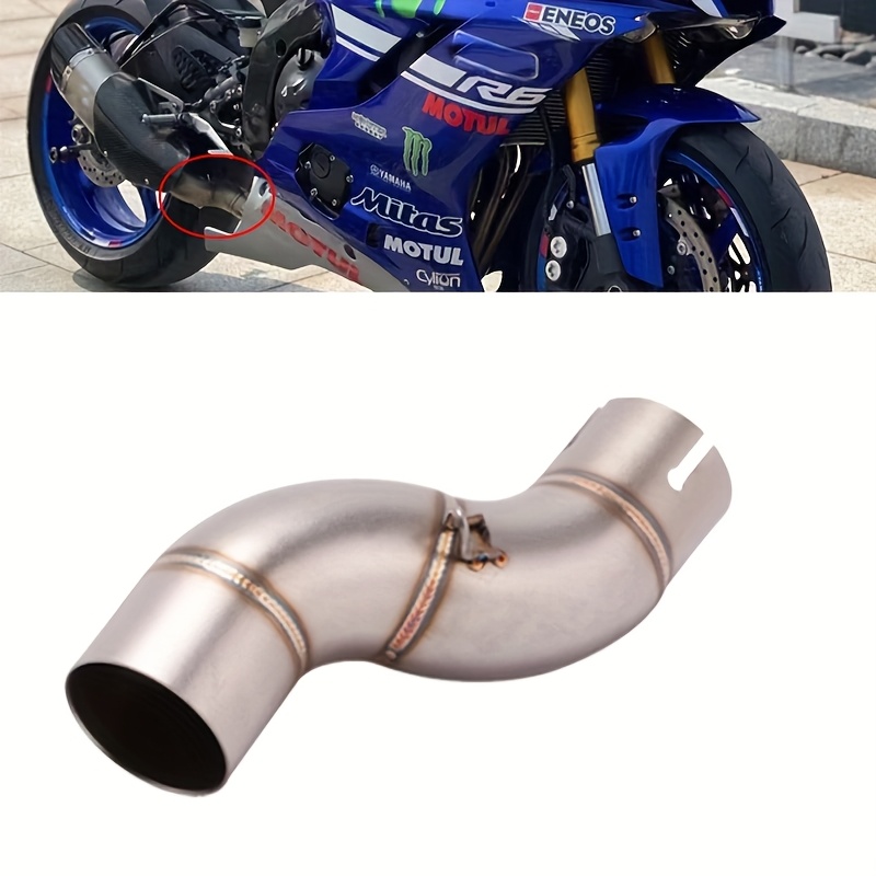 1pc motorcycle exhaust   link pipe suitable for yamaha r6 2006 2019 slip on motorcycle exhaust   link pipe motorcycle accessories motorcycle   section yamaha connection pipe   section r6   section details 2