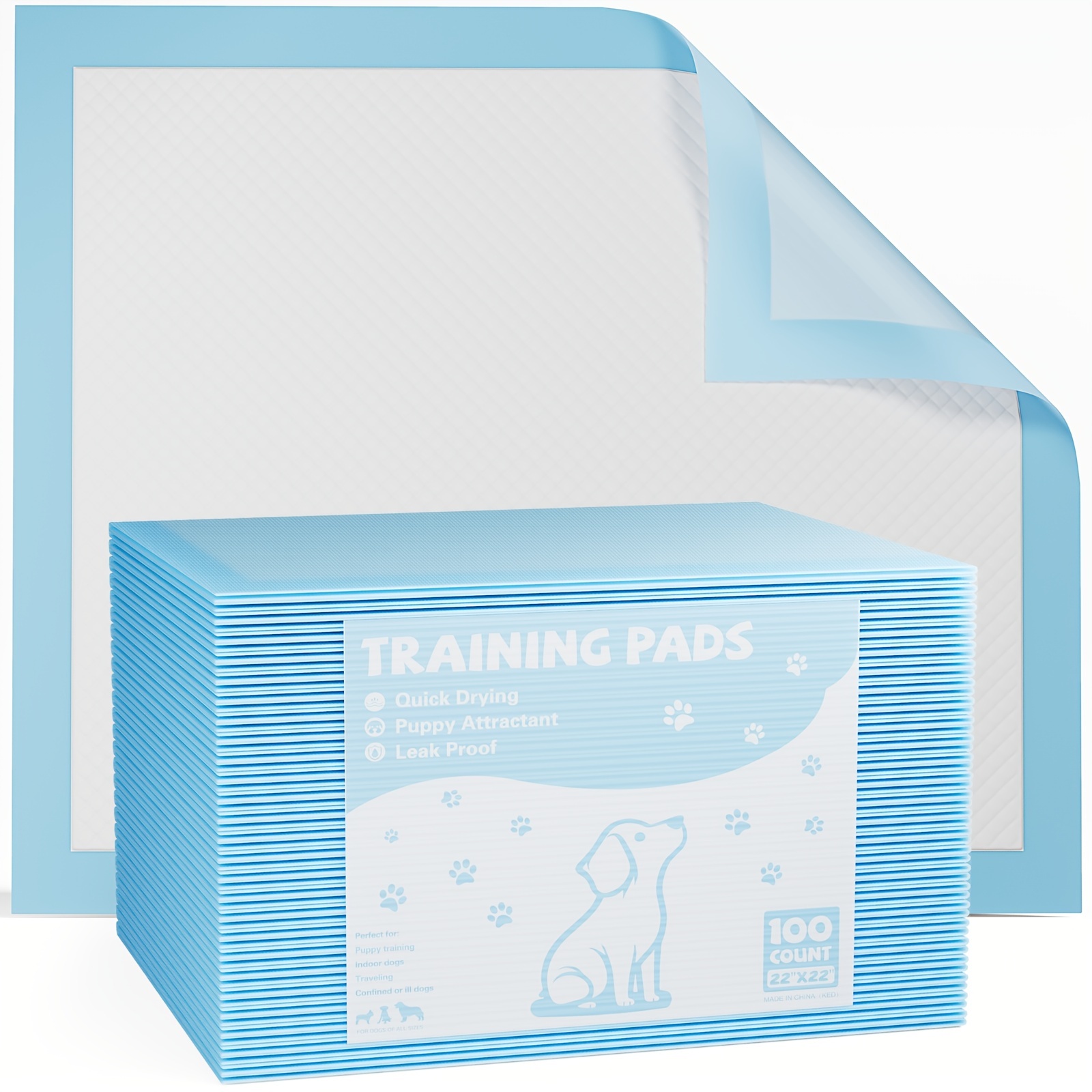 

Dog Training Pads- 2 Size Bulk Pack Puppy Pee Pads, Disposable Dog Pee Pads, Leak-proof And Quick- Potty Pads For Puppy And Dogs