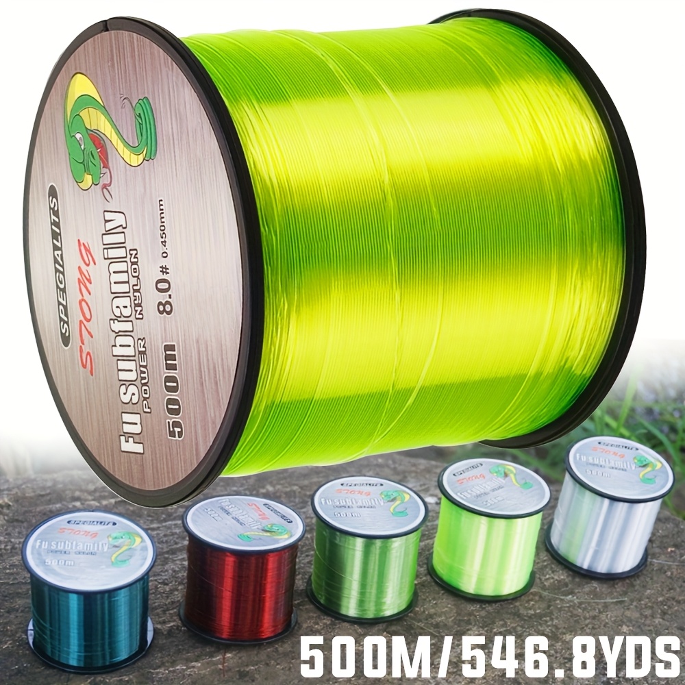 

A Single Of 500 Meters/546. Of Super Strong Nylon Fishing Line, With A Capacity Of 1.2kg/2.64lb To 17.8kg/39lb, Suitable For Freshwater And Saltwater Boat Fishing, Size 5.