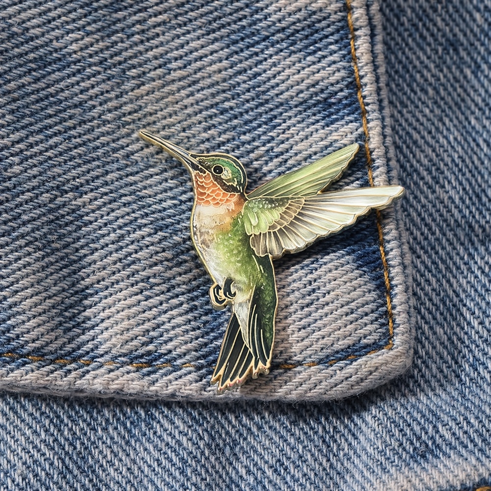 Image of Hummingbird Enamel Brooch Pin Fashion Decorative Brooches Ornaments Lapel Bag Badges Jewelry Gifts