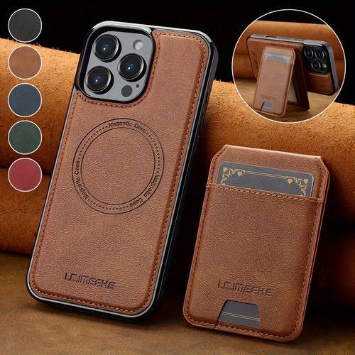 magnetic 2 in 1 removable wallet case for iphone 17 16 15 14 13 12 11 pro xs xr 8 7 plus se 2020 2022 2024