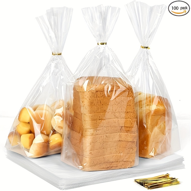 

100pcs Reusable Plastic - For Breads & Sandwiches, - -safe , 13.7x11.8x4" Packaging