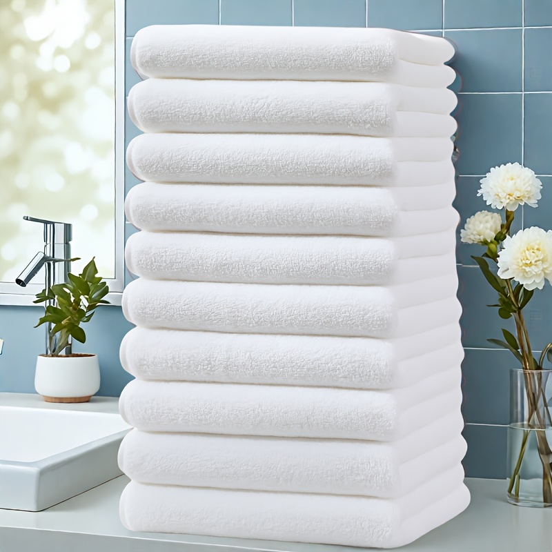 E-shop 10er-Pack Mikrofaser Handtuch Set in Unifarben, 16,5 x 27,5 Zoll/42 x 70 cm, Weich und Bequem, Gute Wasserabsorption, Kanten, Geeignet für