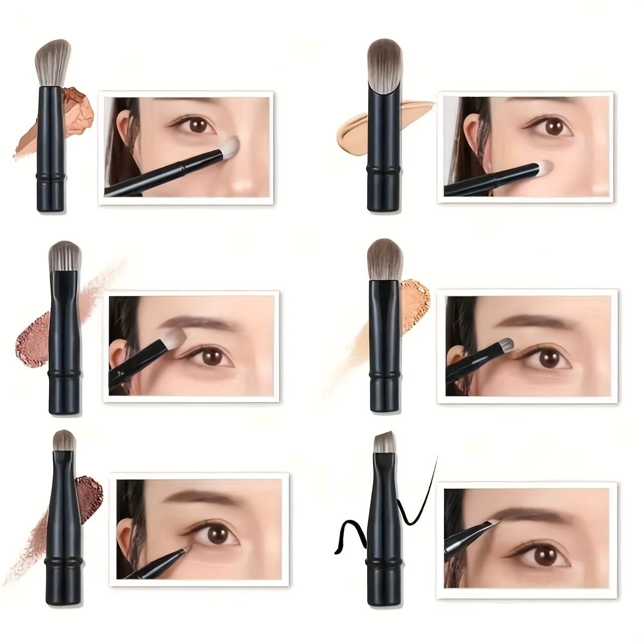 6pcs Mini Travel Makeup Brush Set with Storage Case