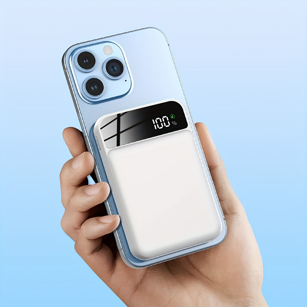 TEMU Magnetic Wireless Charging Portable Power Bank 10000mah Large Capacity Is Suitable For All Kinds Of Electronic Fast Charging Speed