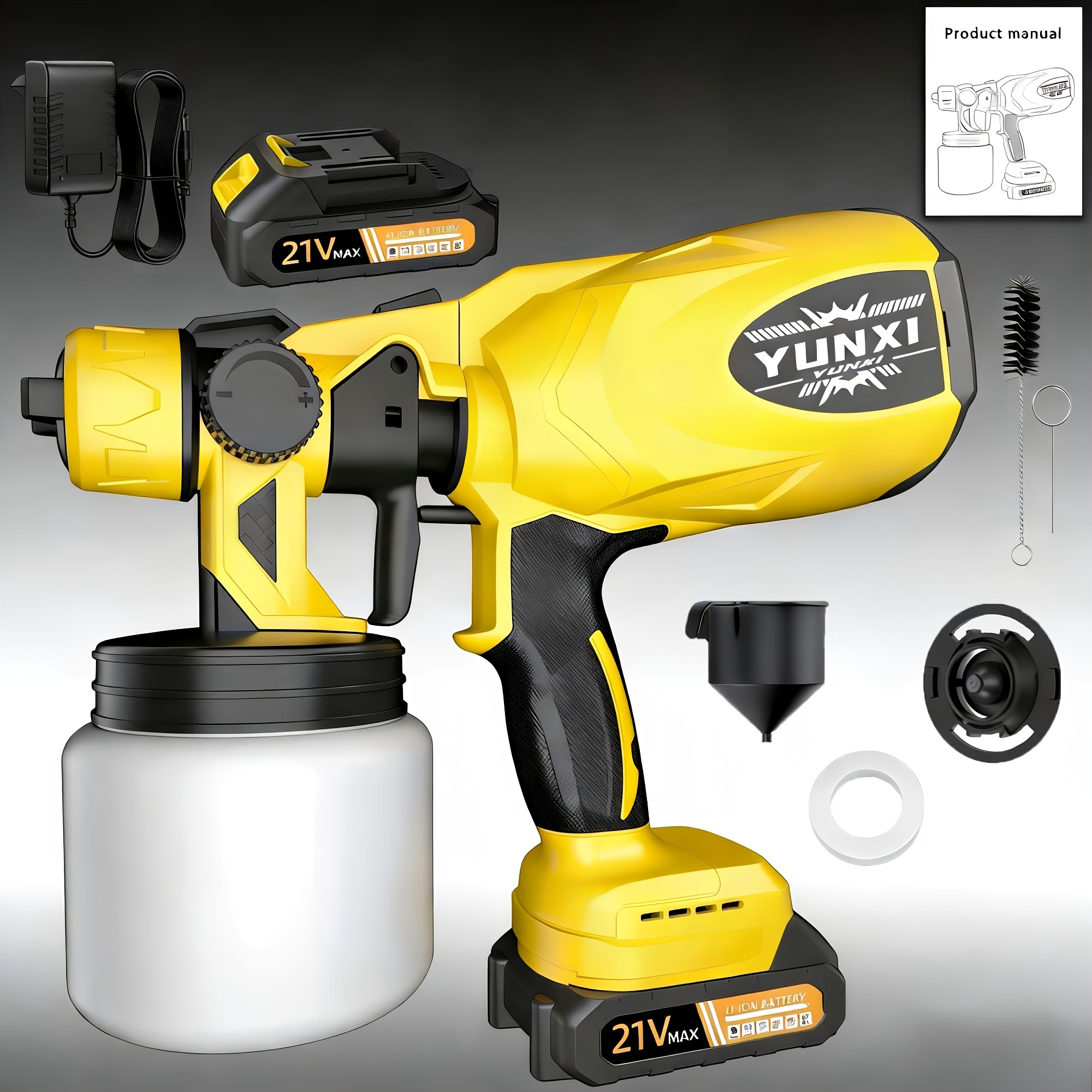 The Wire Electric Spray Gun With Nozzle Is Suitable For Indoor And Outdoor Walls, Wood, Cars, Decks, Furniture, And Ergonomically Designed. For Fathers Or Husbands