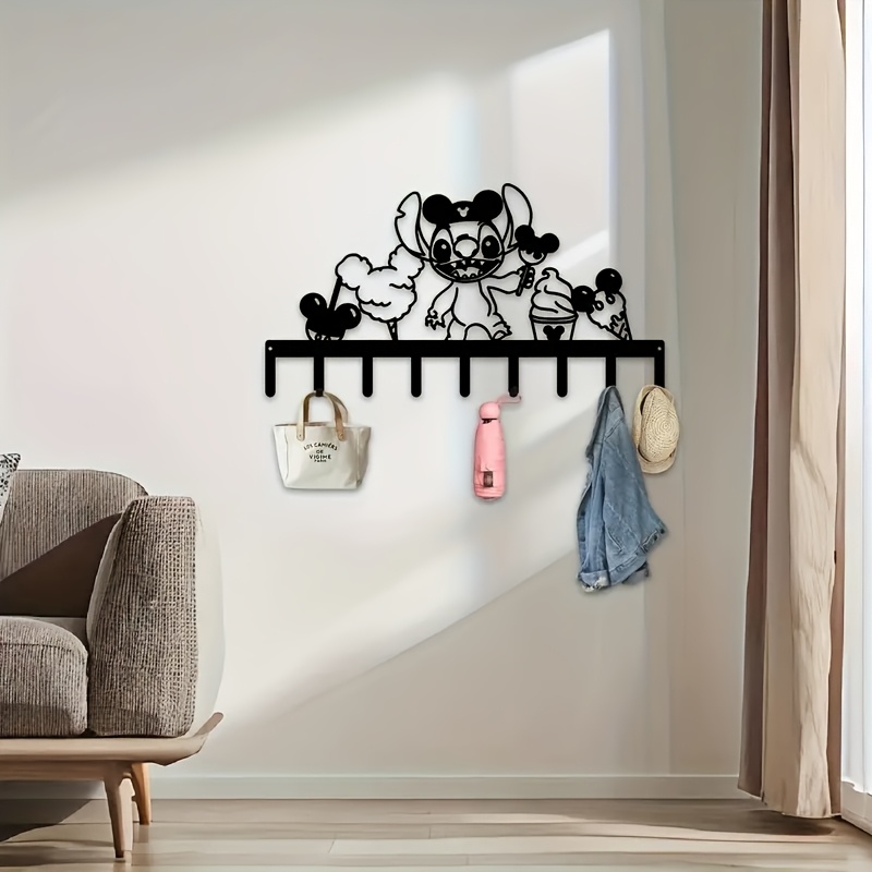 

Fashionable Metal Wall Hooks Decorative Key Holder, Multifunctional Coat Rack, Artistic Metal Key And Hat Hanger, For Office/kitchen/bathroom - Use, No Power Required