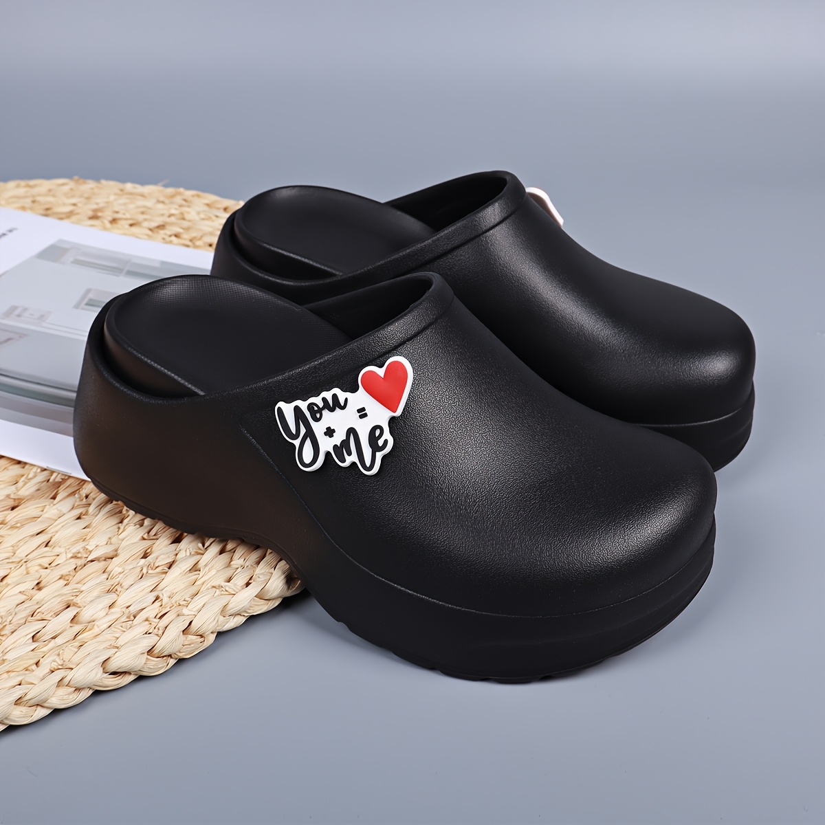 TEMU Chaussures pour Femmes - Sabots EVA avec Semelle Épaisse de Haute Qualité - Chaussures Confortables Plates pour Infirmières, Adaptées à