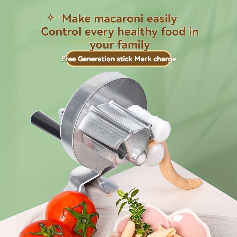 TEMU Kompakte manuelle Nudelmaschine für den Heimgebrauch, handbetriebene Pasta- und Macaroni-Maschine.