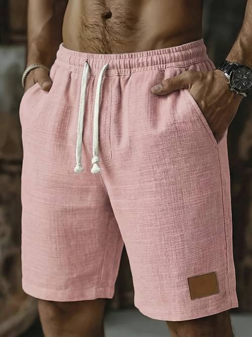 mens drawstring pocket summer shorts