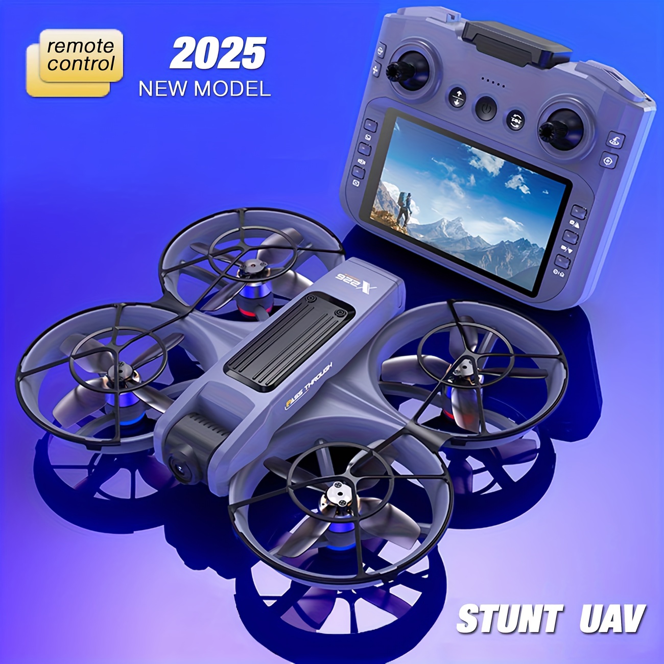5-Inch Large Screen Real-Time Viewing Remote Control Drone, 4K Dual Camera Foldable Quadcopter with Optical Flow & Hybrid Positioning, Brushless Motors, Auto Return, One-Key Takeoff, Outdoor Flying, Durable Construction