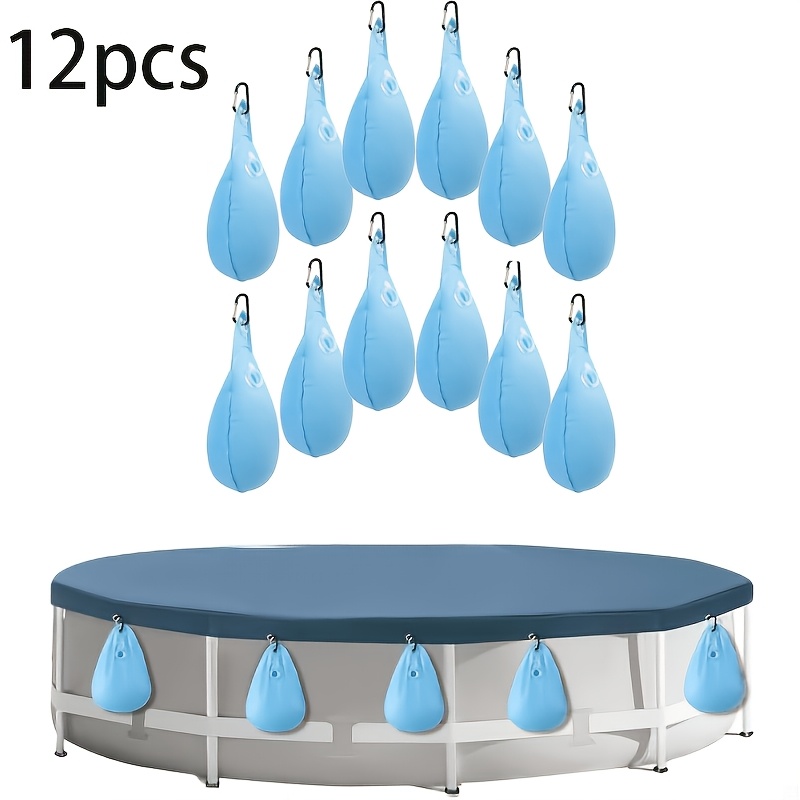TEMU Peso per copertura piscina con ganci, sacco di sollevamento per copertura piscina in PVC per carichi pesanti, peso per copertura piscina