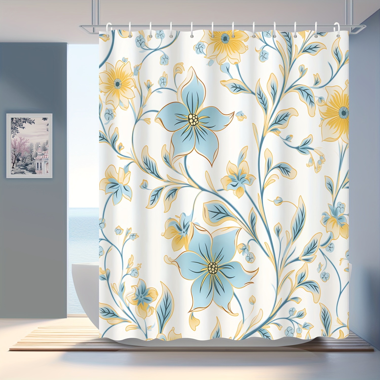 Black Shower Curtain Set Yellow Waterproof Shower Curtain 12 - Temu