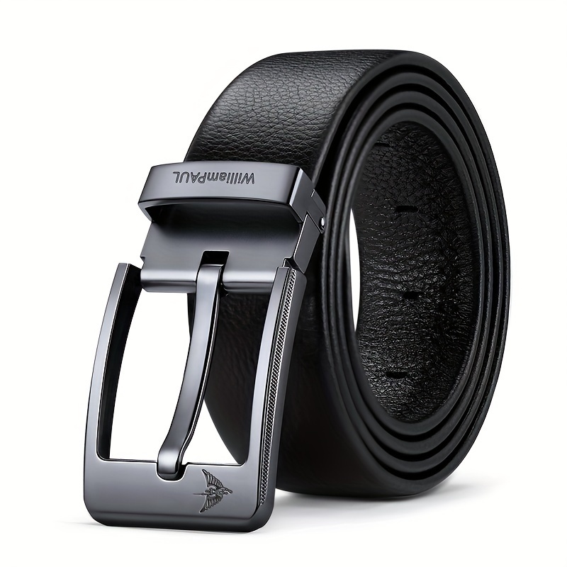 Men's Fashion Detachable Casual Funky Genuine Leather Cowhide Pin Adjustable Belt