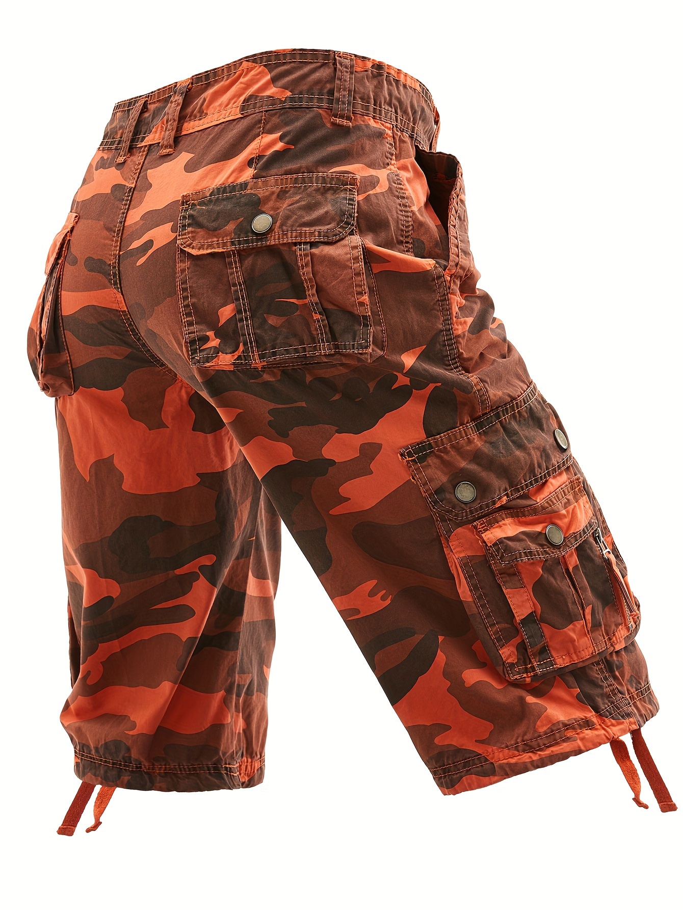 *'s Summer Camo Print Cotton Shorts Streetwear Style with Pockets,  Regular Fit Casual Outdoor Shorts for Warm Weather