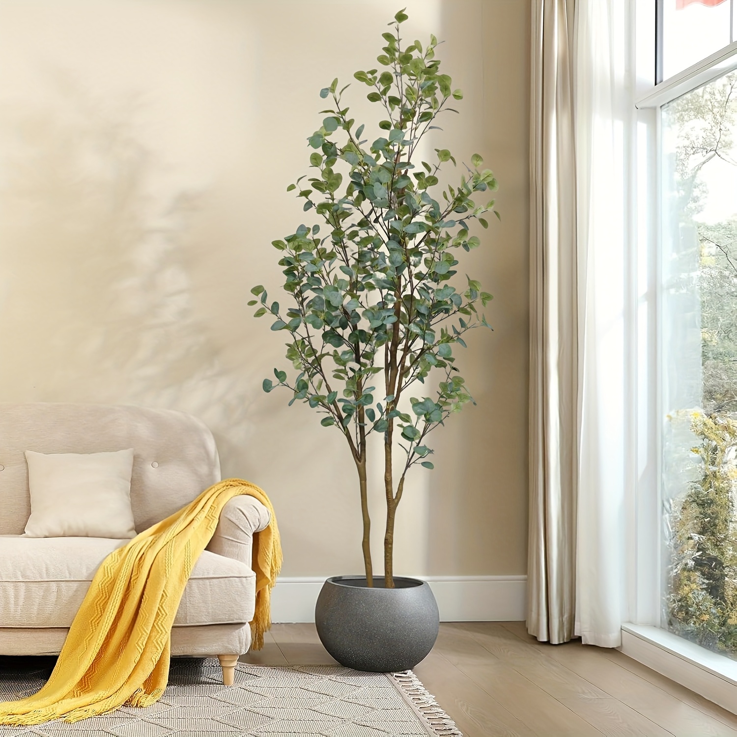 Planta De Eucalipto Artificial Modelo 002 En Madera | Cuotas Sin Interés