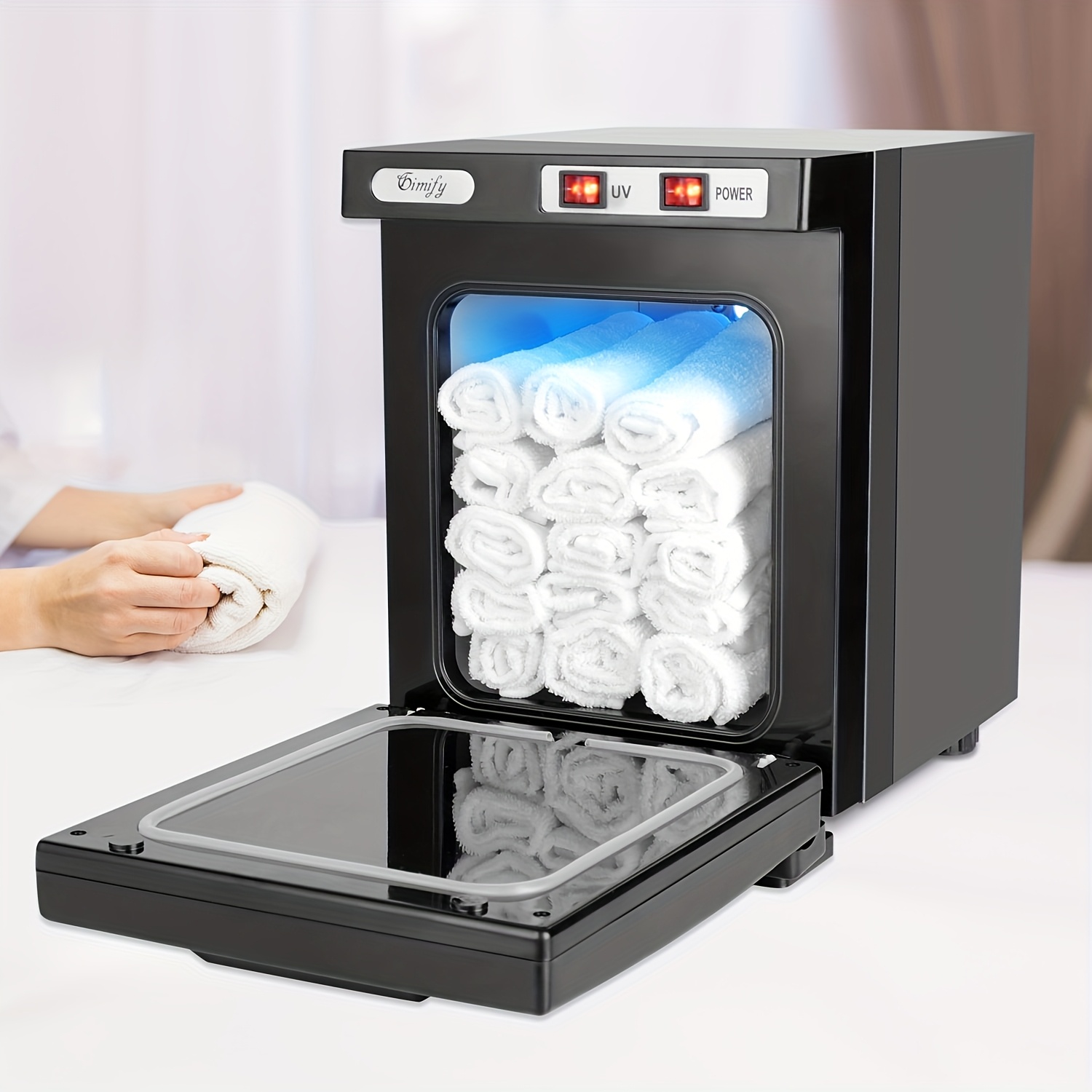 Small Hot Towel Warmer for Salon Esthetician 2-in-1 5L Mini Personal Hot  Towel Cabinet Towel Warmers Spa, Fast Towel Heater Black Towel Steam