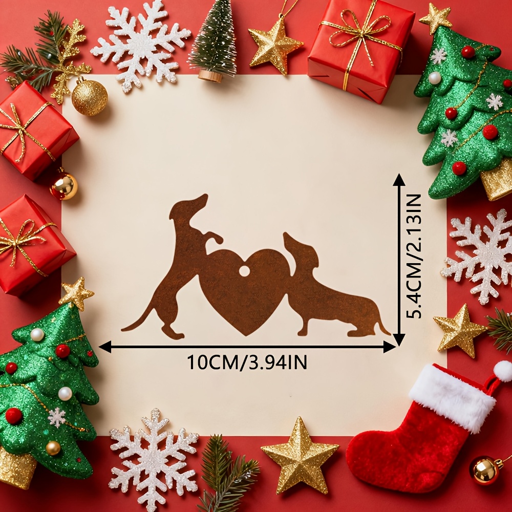 TEMU 1pc Of Vintage-style Wrought Iron Ornament Shaped Like A Dachshund, Perfect For Hanging On The Wall As A Rustic Decoration For Indoor Decor