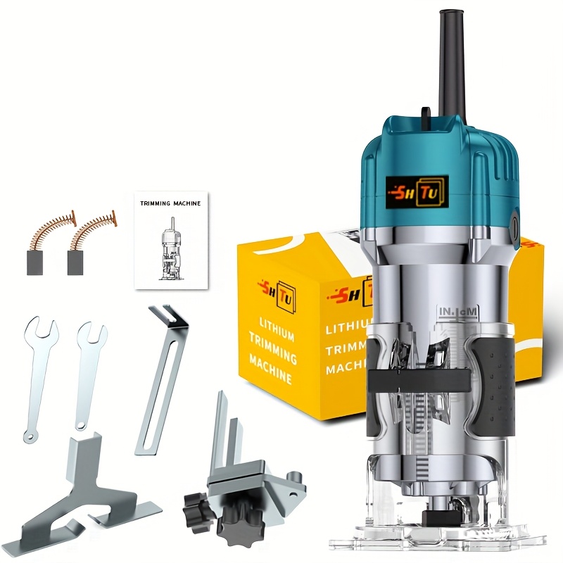 TEMU Portable , Woodworking Edge Trimmers, Routers, Edge Trimmers, Woodworking Milling Cutters - Compact Milling Cutters For Woodworking - High Power