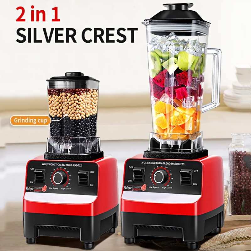 TEMU Versatile Blender With A 68-ounce Dual Container, Featuring A Stainless Steel Blade And Compaction Rod For, Perfect For Smoothies, Juices,, And Baby Food, Ensuring Quick Preparation