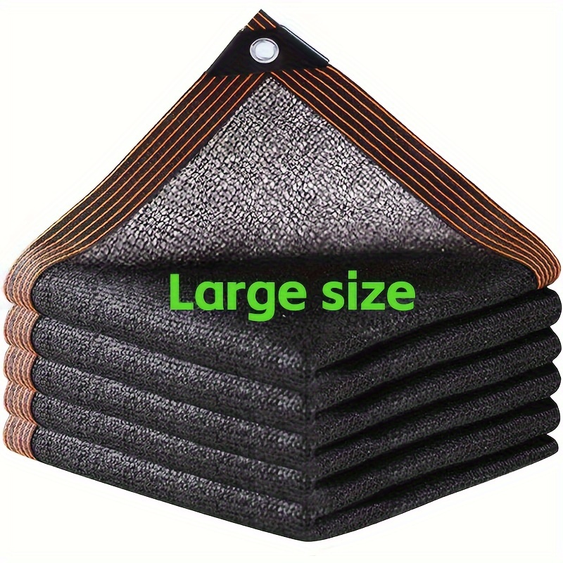 

Extra-large Black Sunshade Net With Grommets - Hdpe Mesh Fabric For Greenhouses, Patios, Plants, Gazebos & - 16.5x33ft & 13x26ft Sizes Available