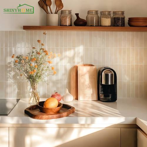 10pcs 3d imitation ceramic tile self wall tiles nail free cement tiles waterproof oil proof and suitable for kitchen bathroom and toilet and and quickly decorate the house