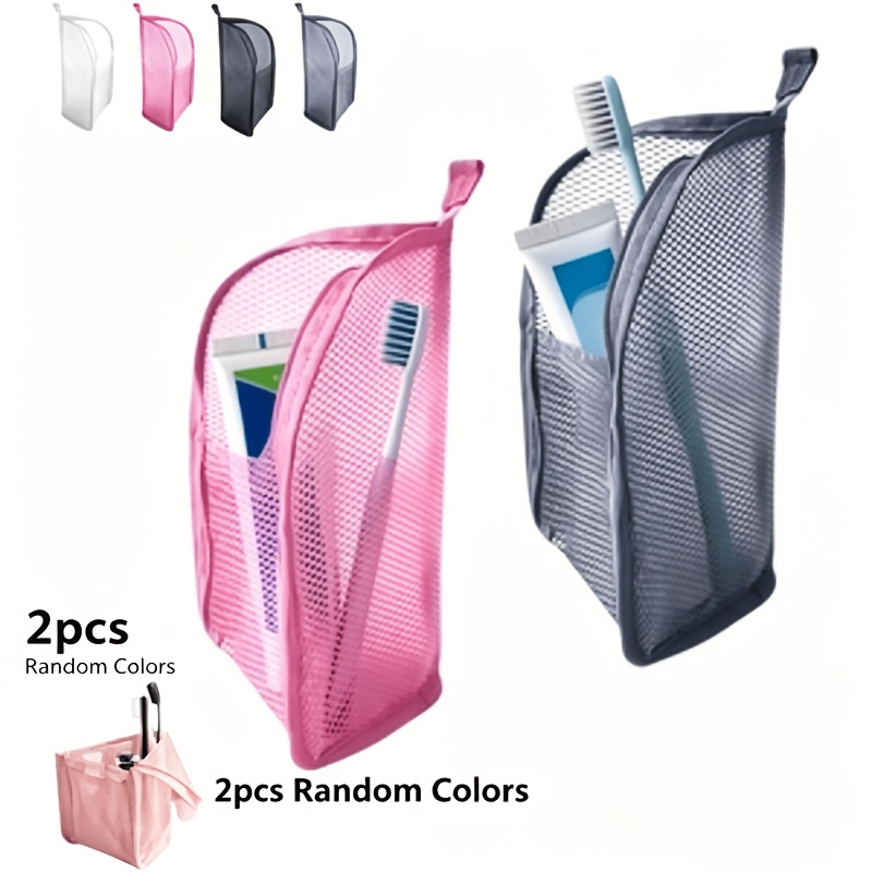 TEMU Random 2pcs 2 Colors, Standing Toiletry Bag, Men Women Girls Travel Toiletry Organizer Bag Women Makeup Bag Storage Bag Business Travel