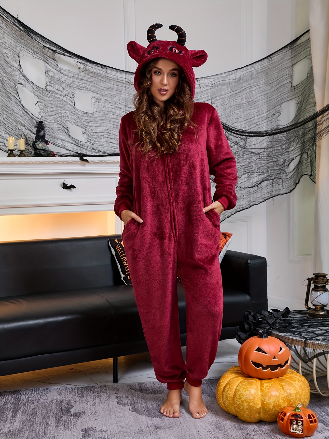 Devil Onesie Pajamas Adult Costume