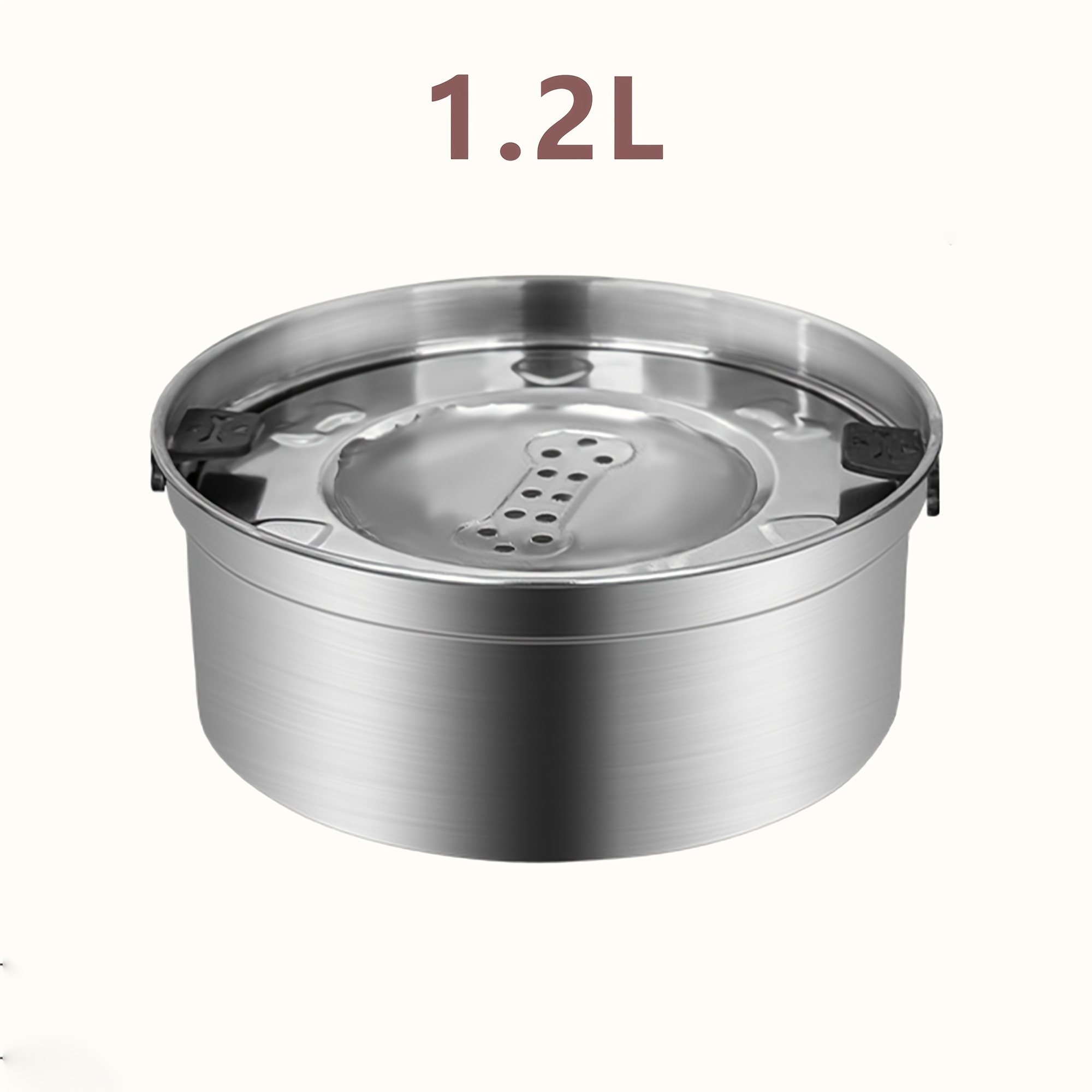 TEMU 1 pz Ciotola per cani da 1L/3L/5.6L, in acciaio inossidabile, anti-schizzo, anti-goccia, distributore per a bere