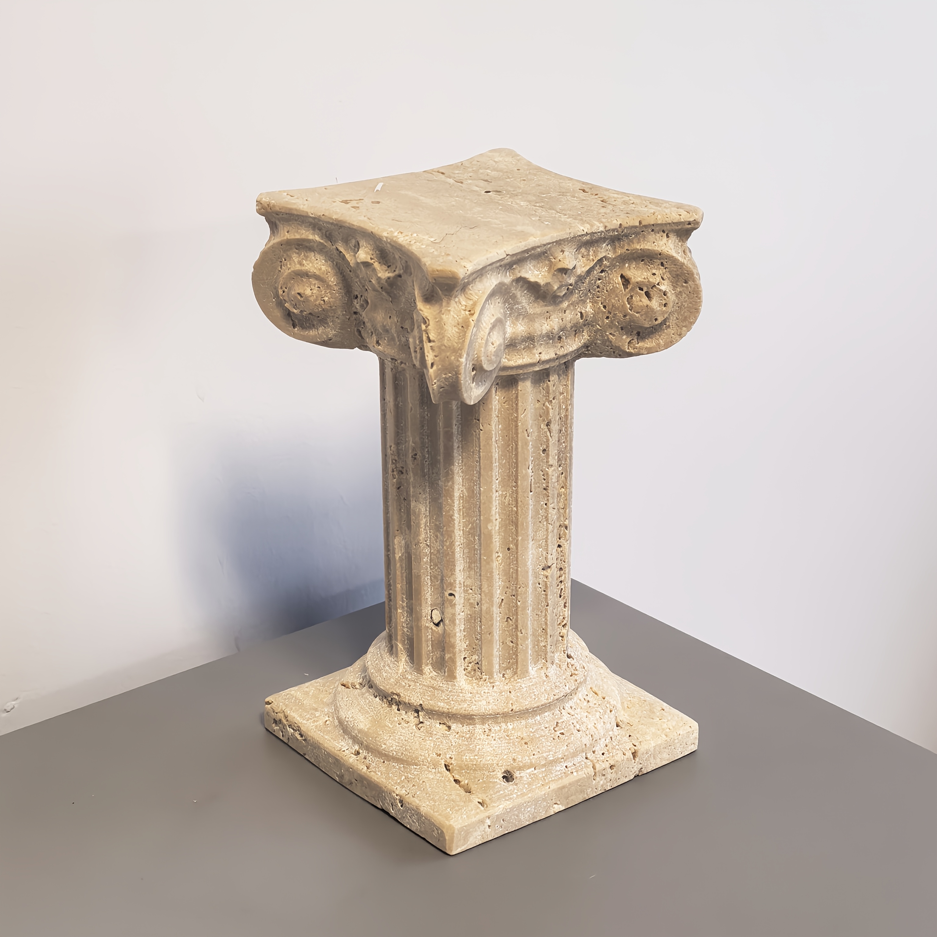 Natural Marble Candle Holder, Vintage Candle Stand, Heavy Stone Bookend, Exquisite Carving Craftsmanship, Perfect Stone Craft, Ideal Gift for Christmas, Halloween, Easter, and Thanksgiving