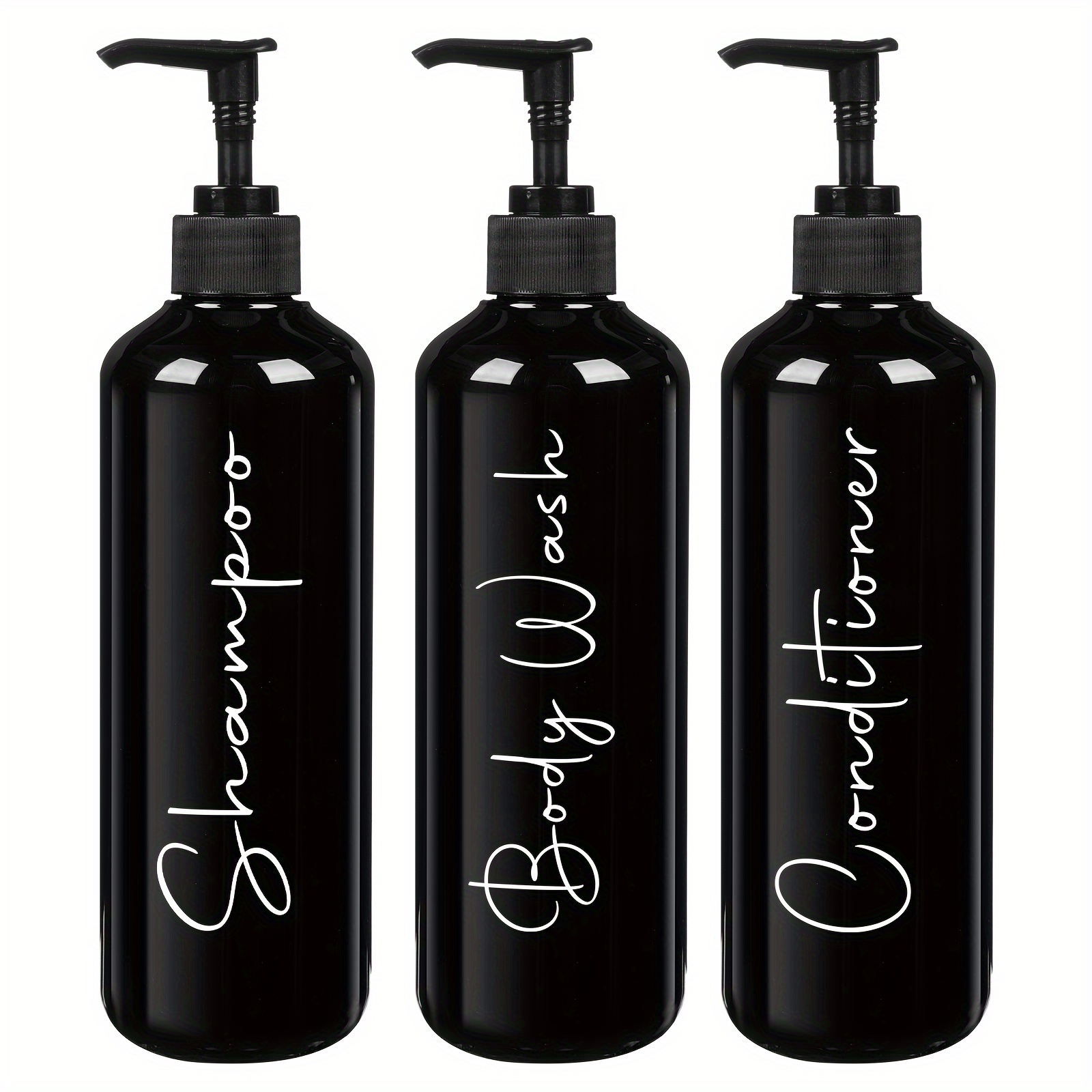 E-shop GAONLY 16oz Nachfüllbare Shampoo- und Conditioner-Spenderflaschen - Set von 3 - Pumpflaschen-Spender für Shampoo, Conditioner, Duschgel - Leere