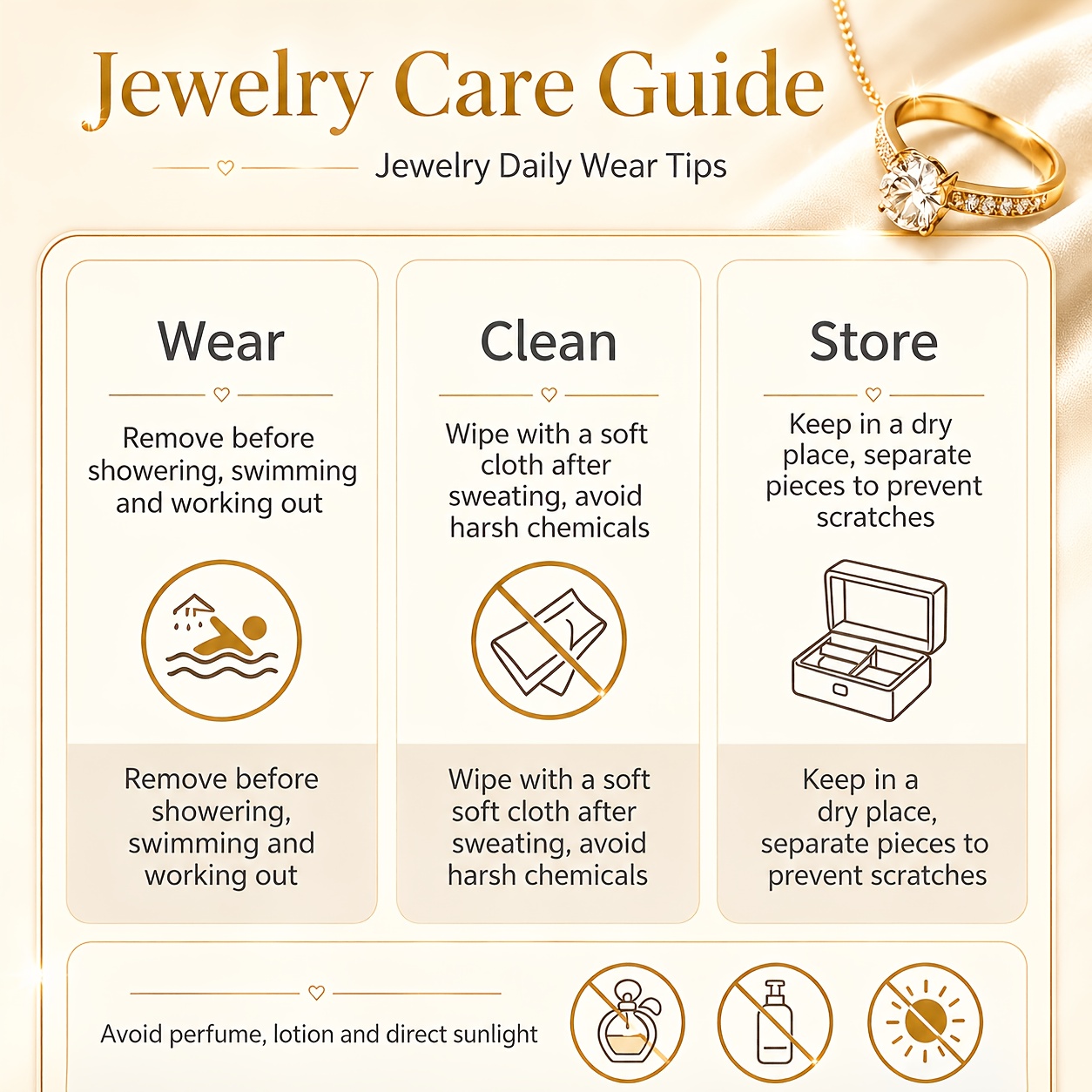 Women's 18K Gold-Plated Hexagonal Ring, Minimalist Design