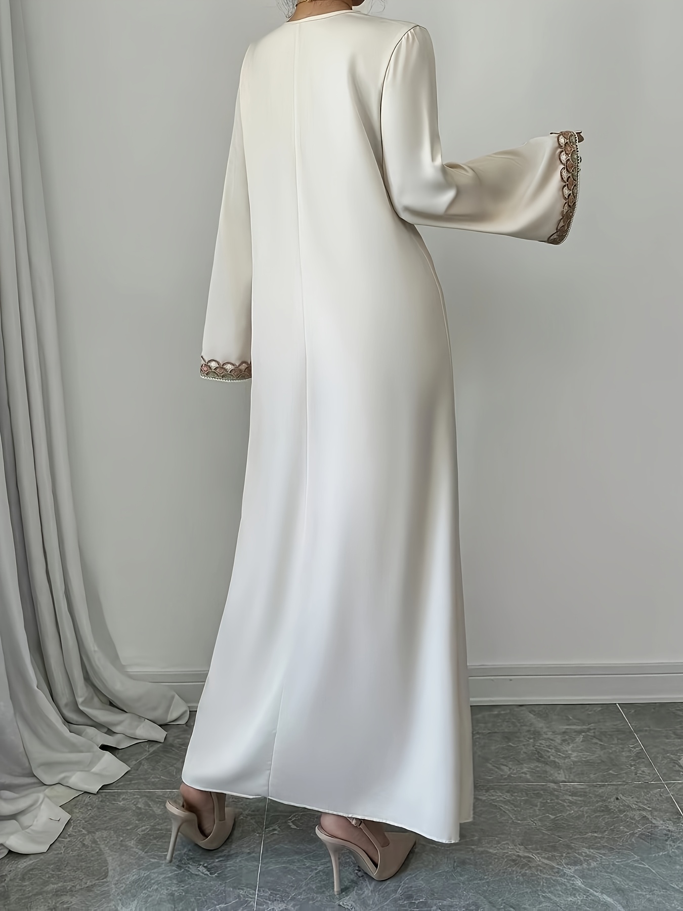 formal dresses for big busted women Stunning Plus Size Embroidered Chiffon Evening Dress with High Slit main image 0