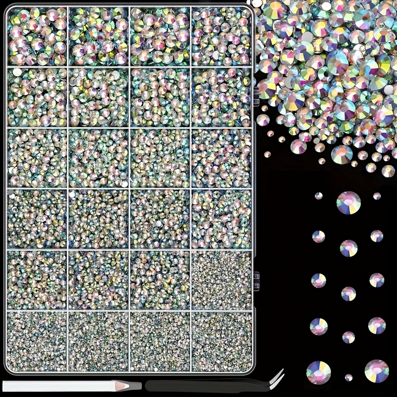 16000pcs handmade resin rhinestones 2 6mm mixed size non heat repaired flat back gemstones   crystals for suitable for diy crafts clothing mugs shoes cloth and nail art