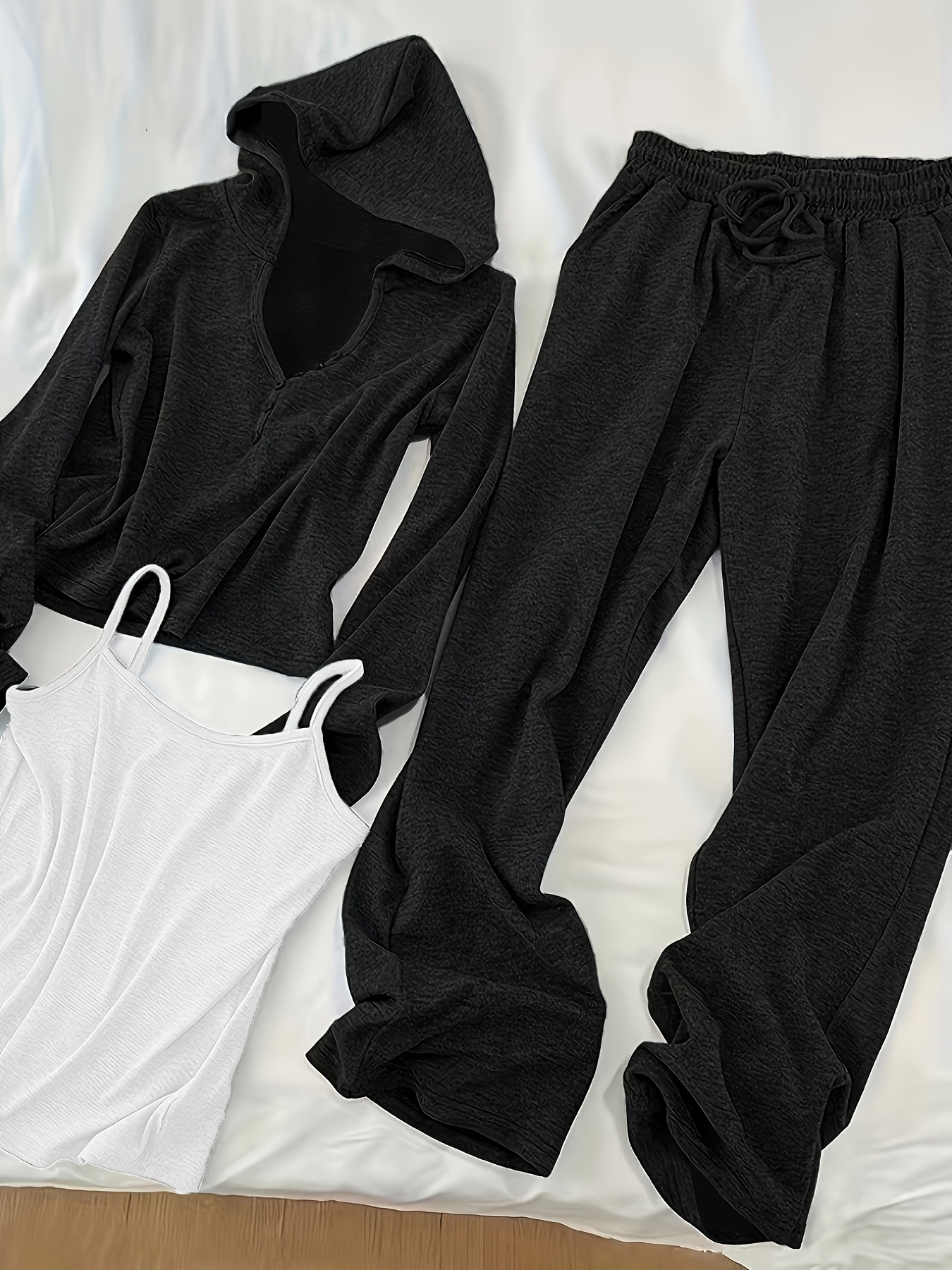 completo tre pezzi 2025 felpa moda e pantaloni Temu Italy